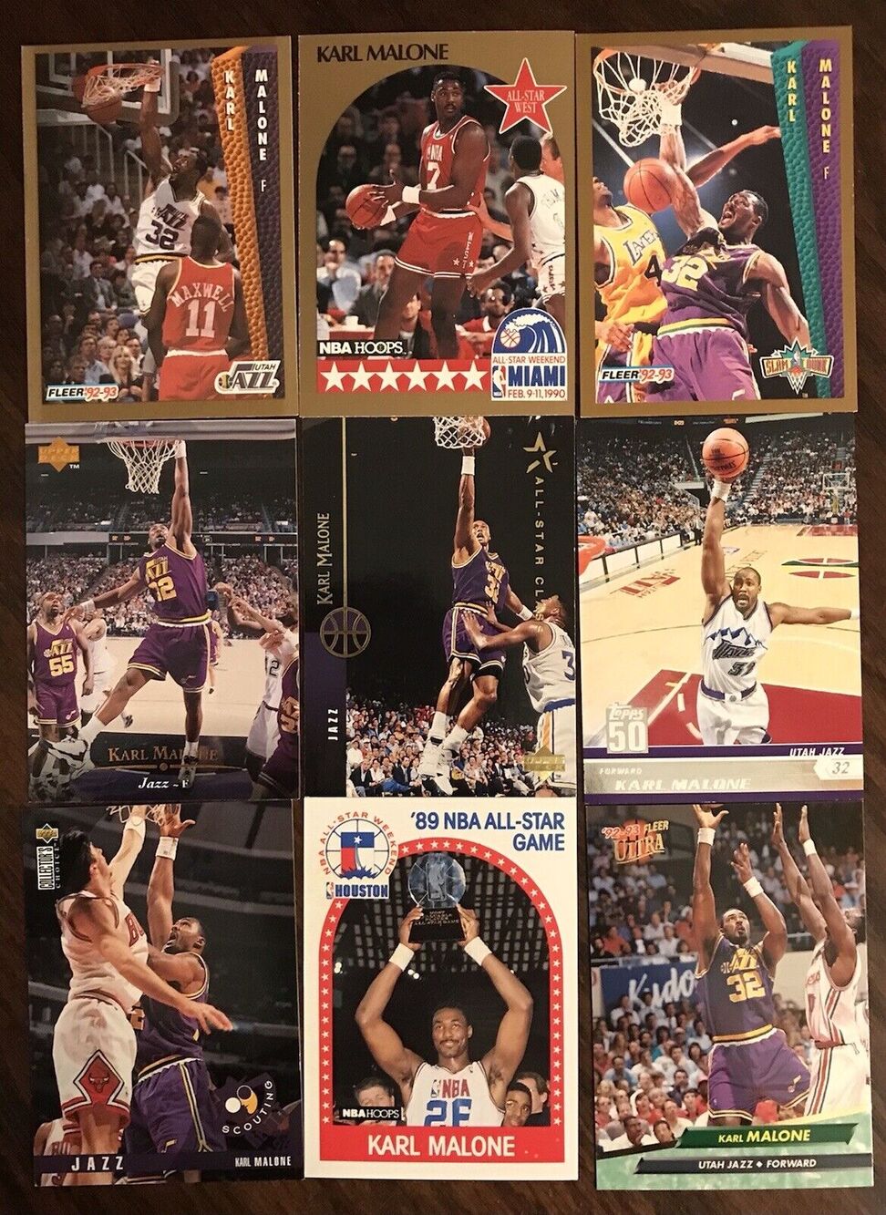 KARL MALONE Huge Lot 43 Cards Upper Deck Topps Utah Jazz NBA HOF All Different